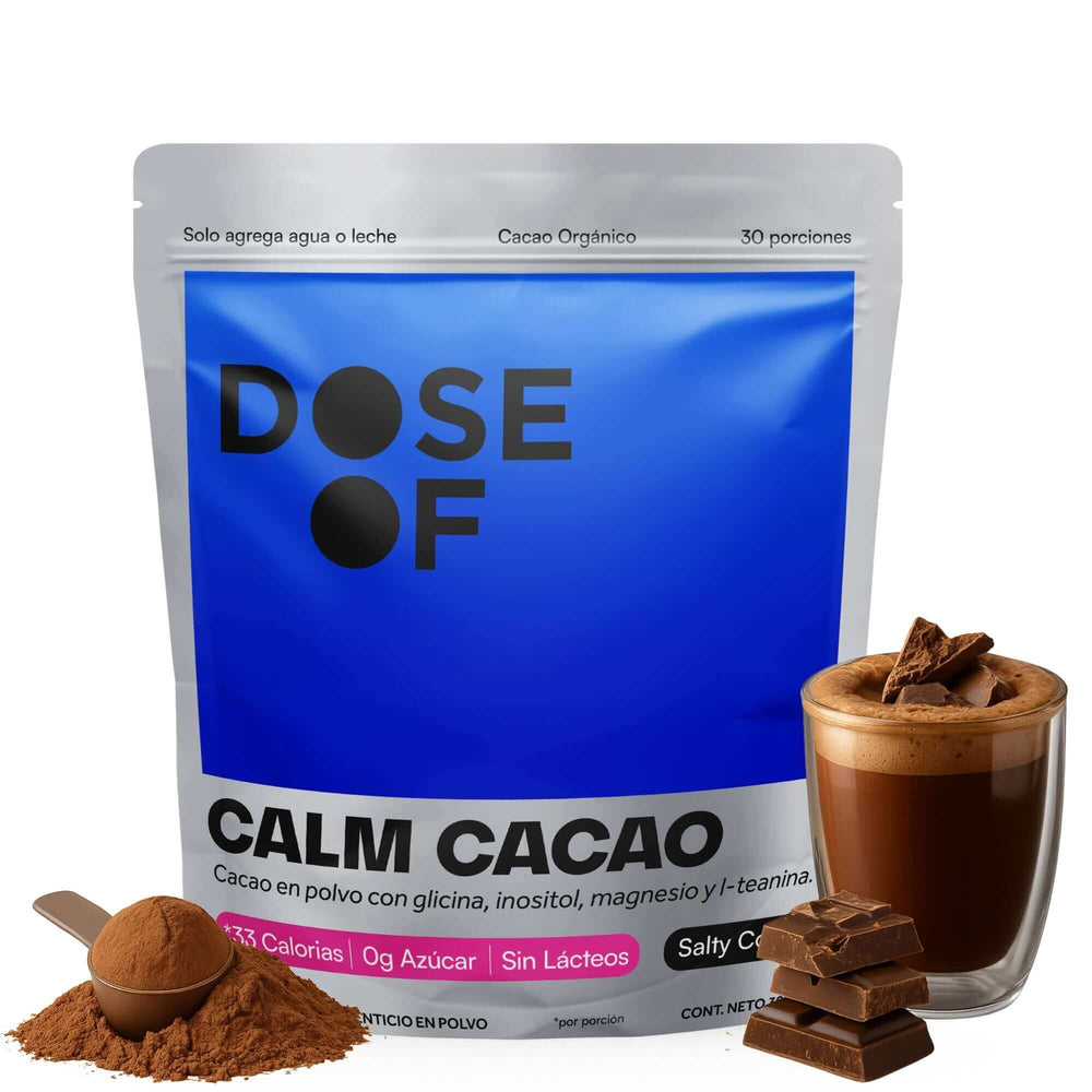 Calm Cacao Dose Of - Suplemento natural para dormir con magnesio, inositol, L-teanina y glicina