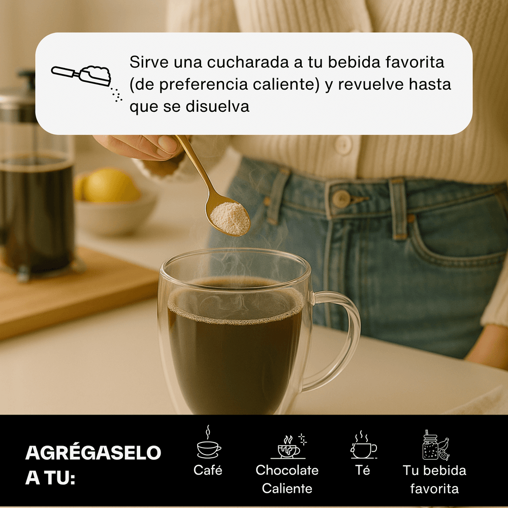Cómo usar Colágeno Creamer - Agrega a café, té o smoothie para piel y energía