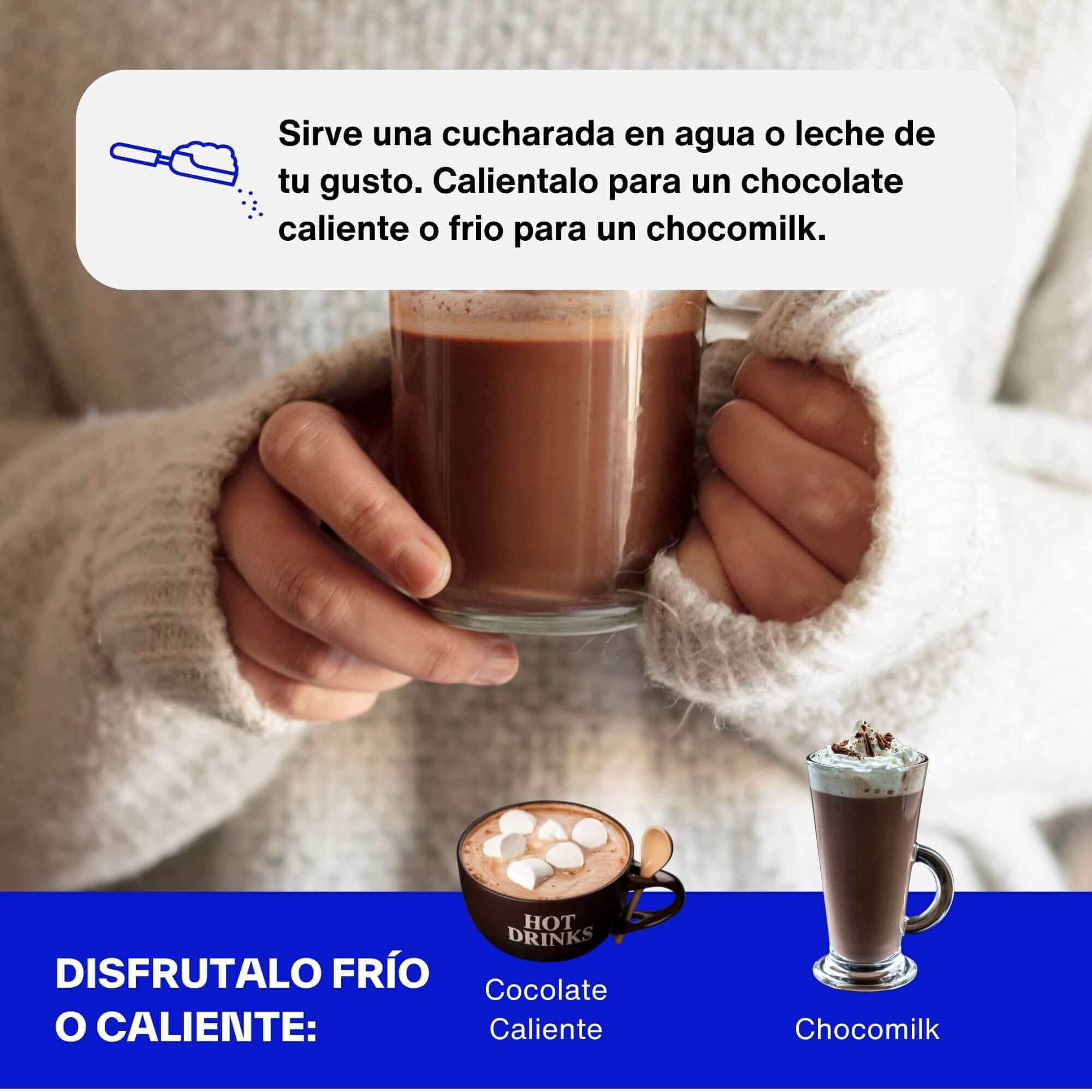 Cómo tomar Calm Cacao - mezcla con agua o leche 30-60 minutos antes de dormir
