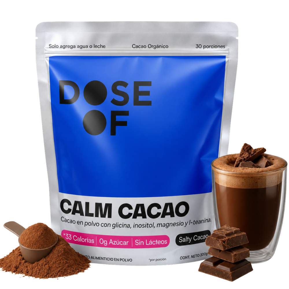 Calm Cacao Dose Of - Suplemento natural para dormir con magnesio, inositol, L-teanina y glicina