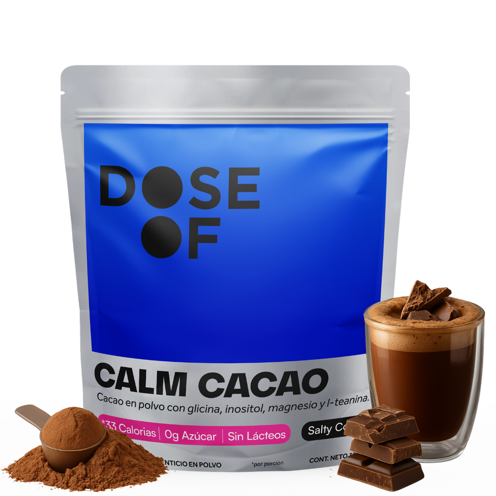 Calm Cacao Dose Of - Suplemento natural para dormir con magnesio, inositol, L-teanina y glicina