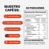 Tabla nutricional dose of mushroom coffee