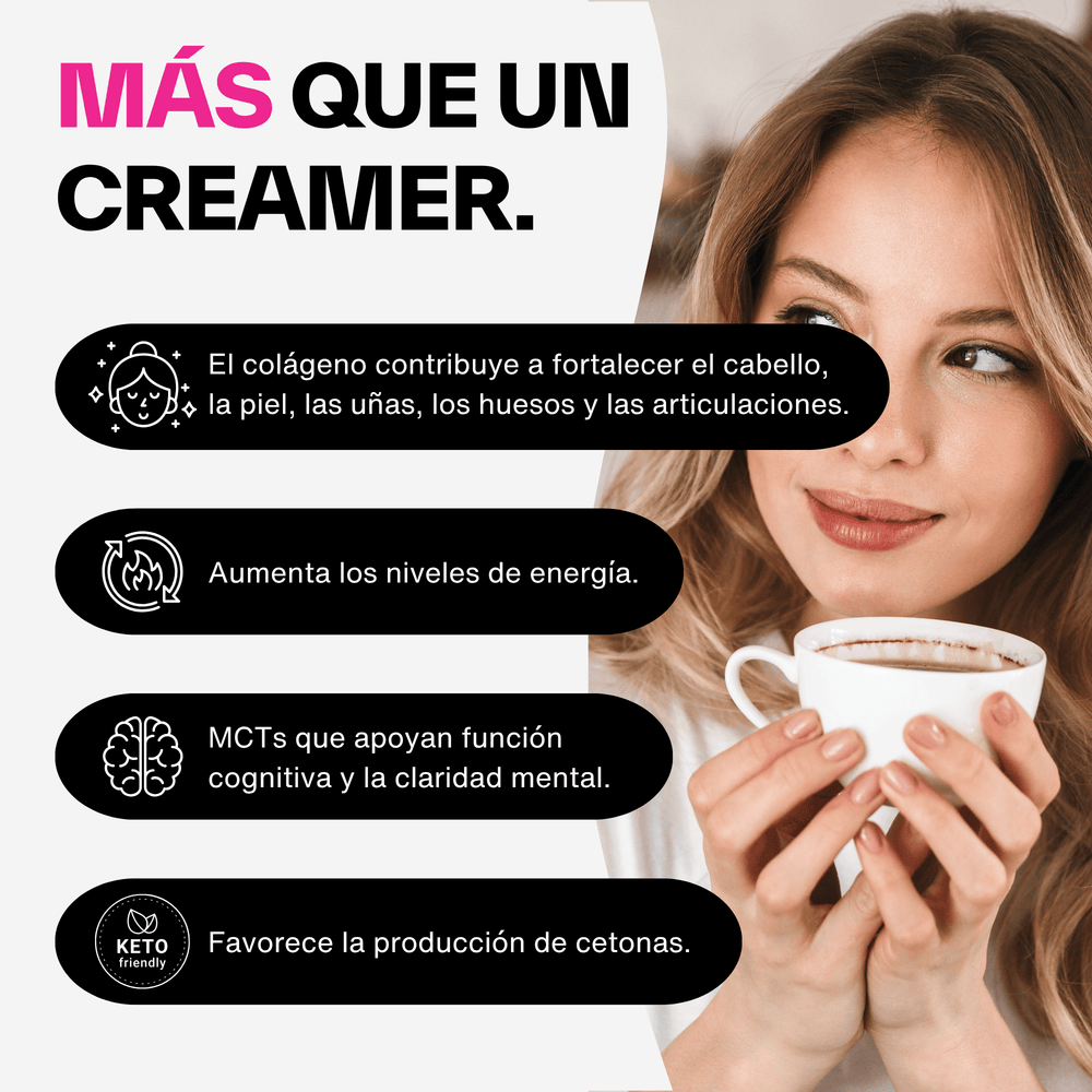 Beneficios Colágeno Creamer: piel radiante, cabello fuerte, articulaciones saludables