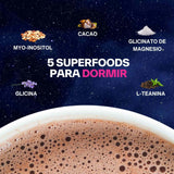 Ingredientes Calm Cacao: cacao orgánico, magnesio, L-teanina, inositol y glicina