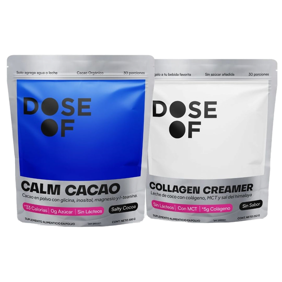 Kit Relajación Dose Of - Suplemento natural para dormir con Calm Cacao y colágeno tipo 1